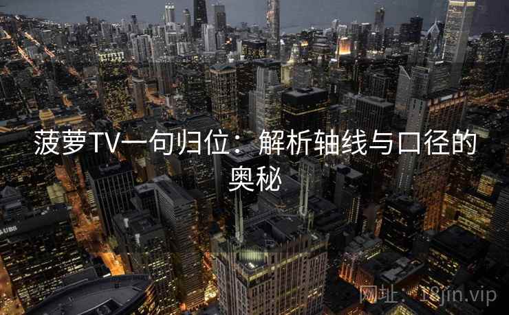 菠萝TV一句归位：解析轴线与口径的奥秘